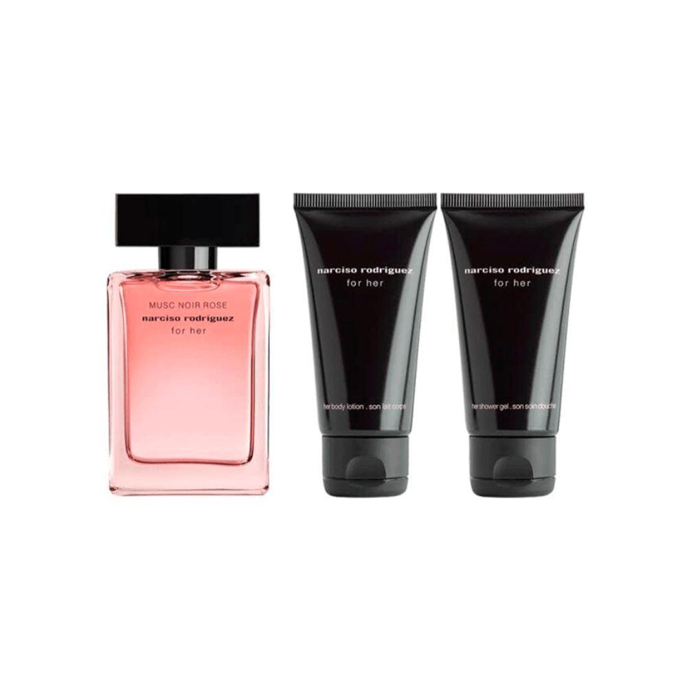 Narciso Rodriguez Kit Musc Noir Rose Eau de Parfum Feminino + Body Lotion + Shower Gel