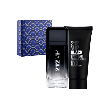 Carolina Herrera Kit 212 VIP Black Eau De Parfum 100ml+Shower Gel 100ml Masculino Imagem secundária do produto