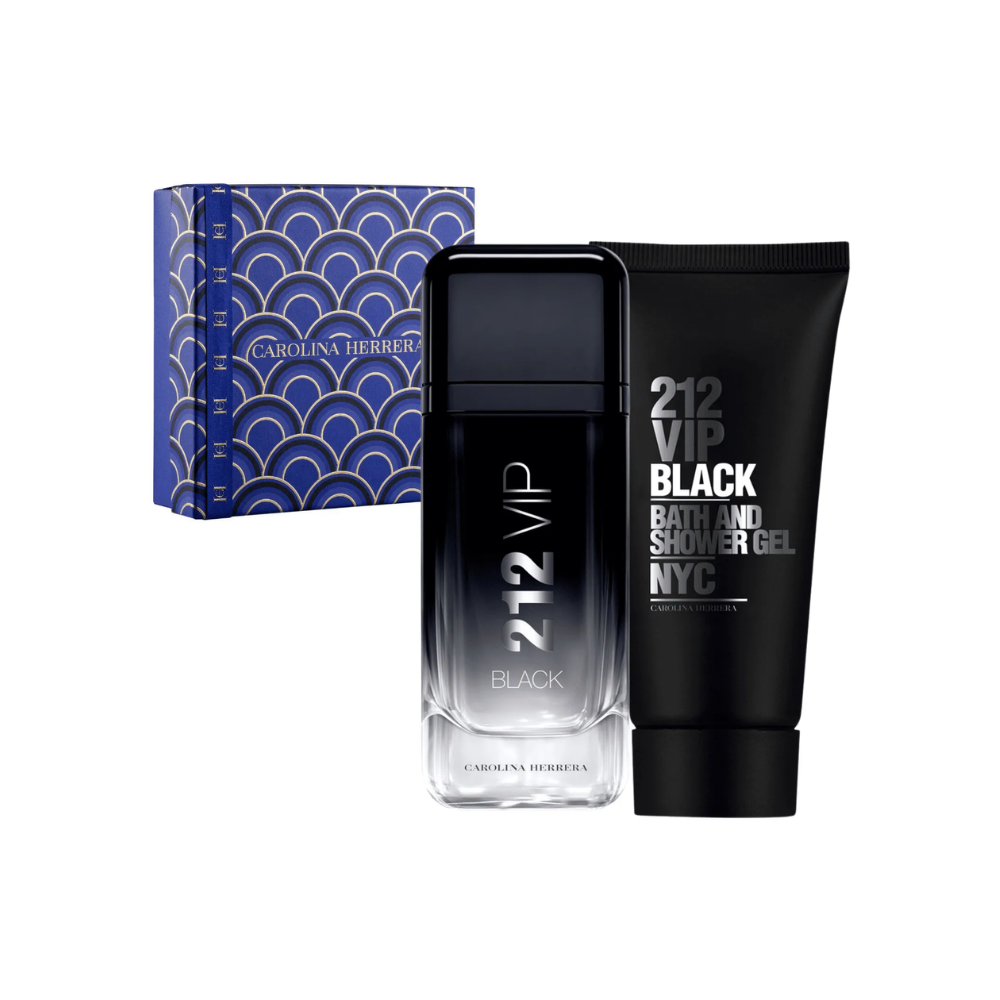 Carolina Herrera Kit 212 VIP Black Eau De Parfum 100ml+Shower Gel 100ml Masculino