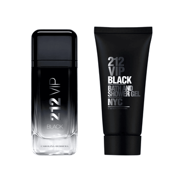 Carolina Herrera Kit 212 VIP Black Eau De Parfum 100ml+Shower Gel 100ml Masculino Imagem principal do produto