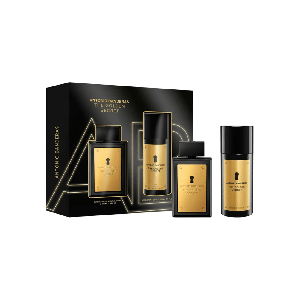 Antonio Banderas Kit Golden Secret Eau De Toilette 100ml + Deodorant 150ml Masculino