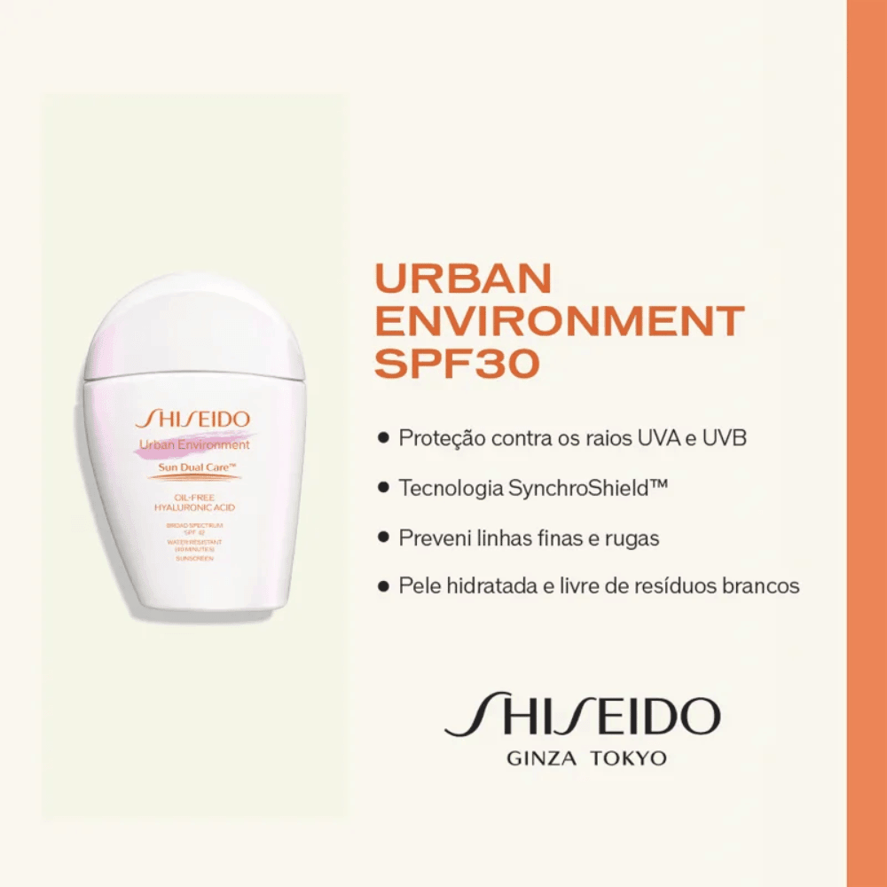 Shiseido Protetor Solar Facial Urban Environment Age Defense Oil-Free SPF30