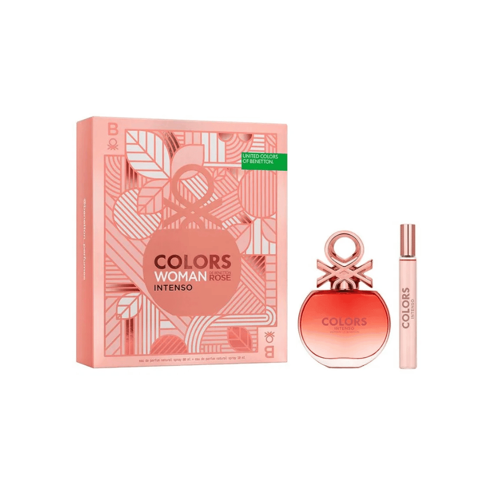Benetton Kit Colors Rose Intense Eau de Parfum Feminino + Travel