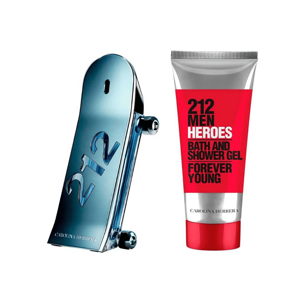 Carolina Herrera Kit 212 For Men Heroes Eau de Toilette 90ml + Shower Gel 100ml Masculino