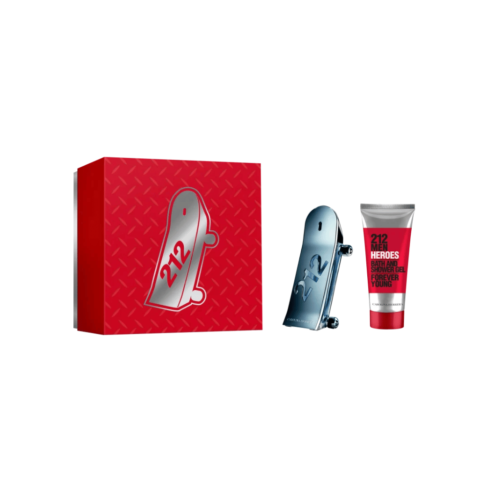 Carolina Herrera Kit 212 For Men Heroes Eau de Toilette 90ml + Shower Gel 100ml Masculino