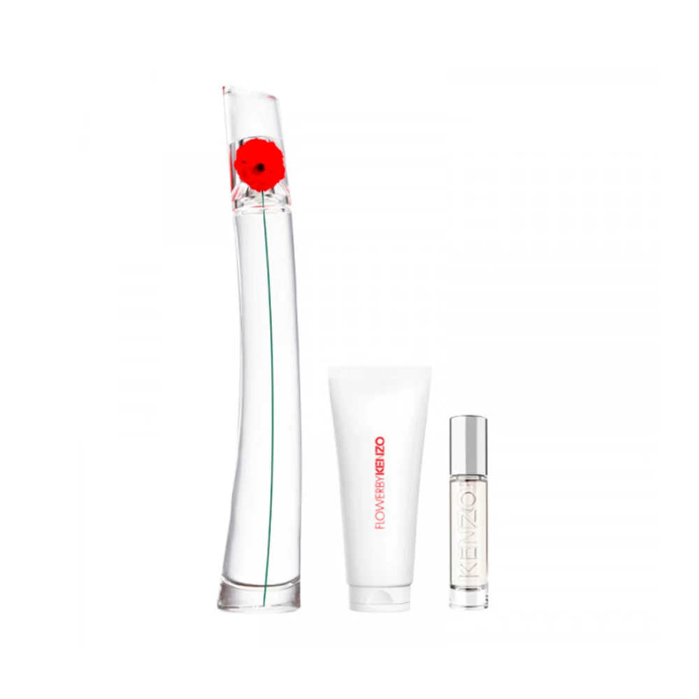 Kenzo Kit Flower By Kenzo Eau de Parfum 100ml + Body Lotion 75ml + Travel Size 10ml Feminino