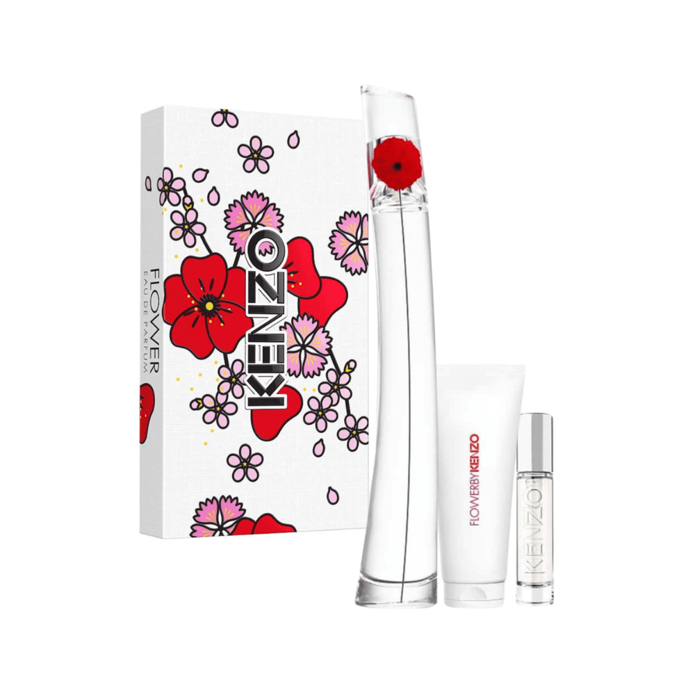 Kenzo Kit Flower By Kenzo Eau de Parfum 100ml + Body Lotion 75ml + Travel Size 10ml Feminino