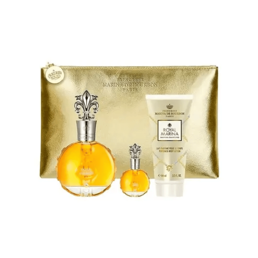 Marina de Bourbon Kit Royal Diamond Eau de Parfum 100ml + Travel 7,5ml + Body Lotion 100ml + Necessarie Feminino