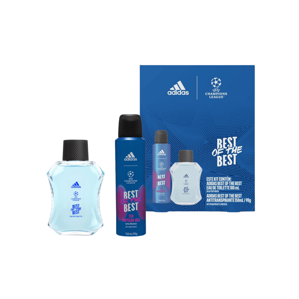Coffret Adidas Kit Best of The Best Eau de Toilette 100ml + Desodorante 150ml Masculino