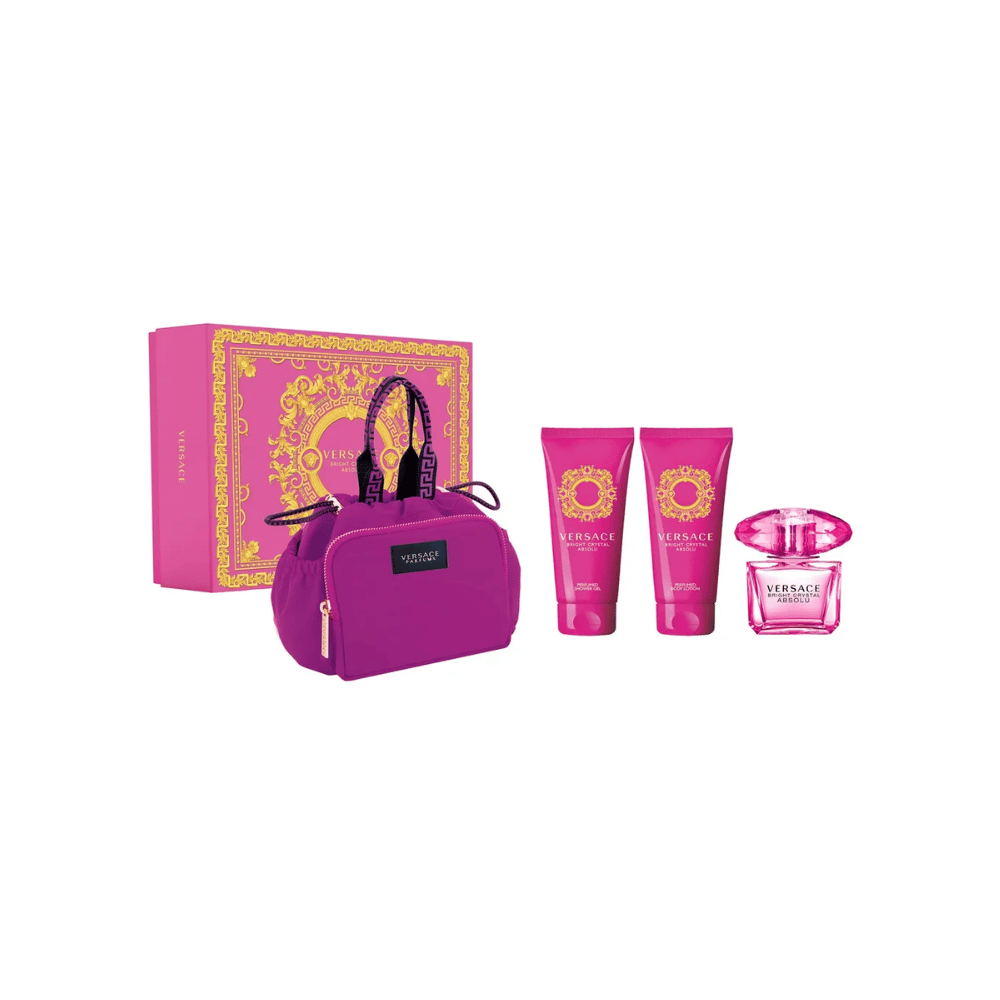 Versace Kit Bright Crys Absolu EDP 90ml + Body Lotion 100ml + Gel de Banho 100ml + Nécessaire Feminino