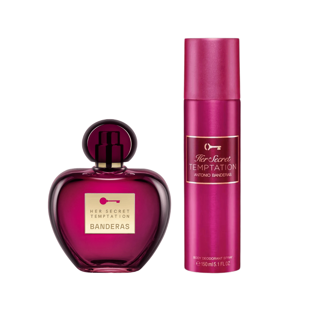 Antonio Banderas Kit Her Secret Temptation Eau de Toilette 80ml + Desodorante Spray 150ml Feminino