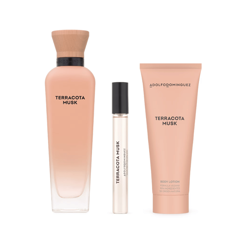 Adolfo Dominguez Kit Terracota Musk Eau de Parfum 120ml + Travel Size 10ml + Body Lotion 75ml Feminino