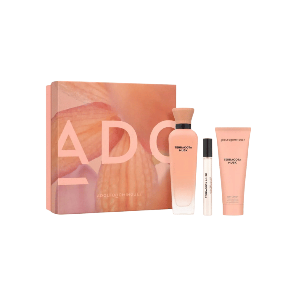 Adolfo Dominguez Kit Terracota Musk Eau de Parfum 120ml + Travel Size 10ml + Body Lotion 75ml Feminino