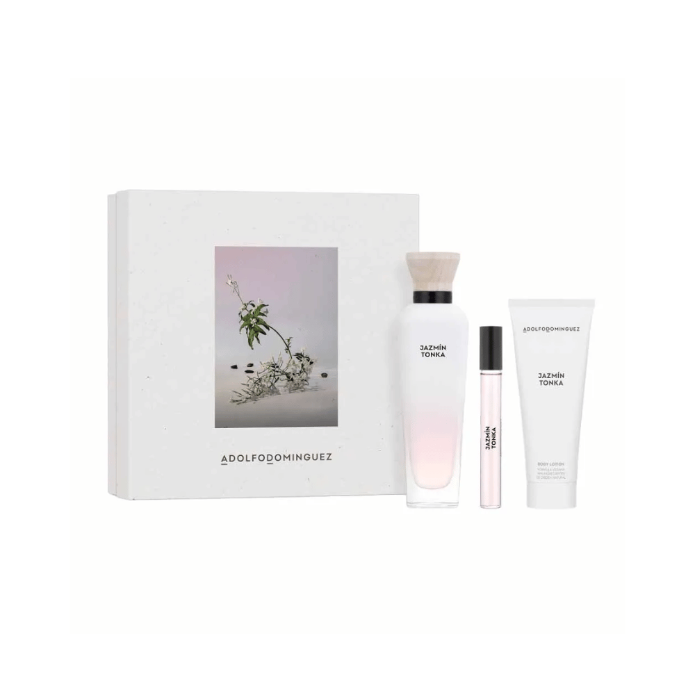 Adolfo Dominguez Kit Jazmin Tonka Eau de Parfum 120ml + Travel Size 10ml + Body Lotion 75ml Feminino