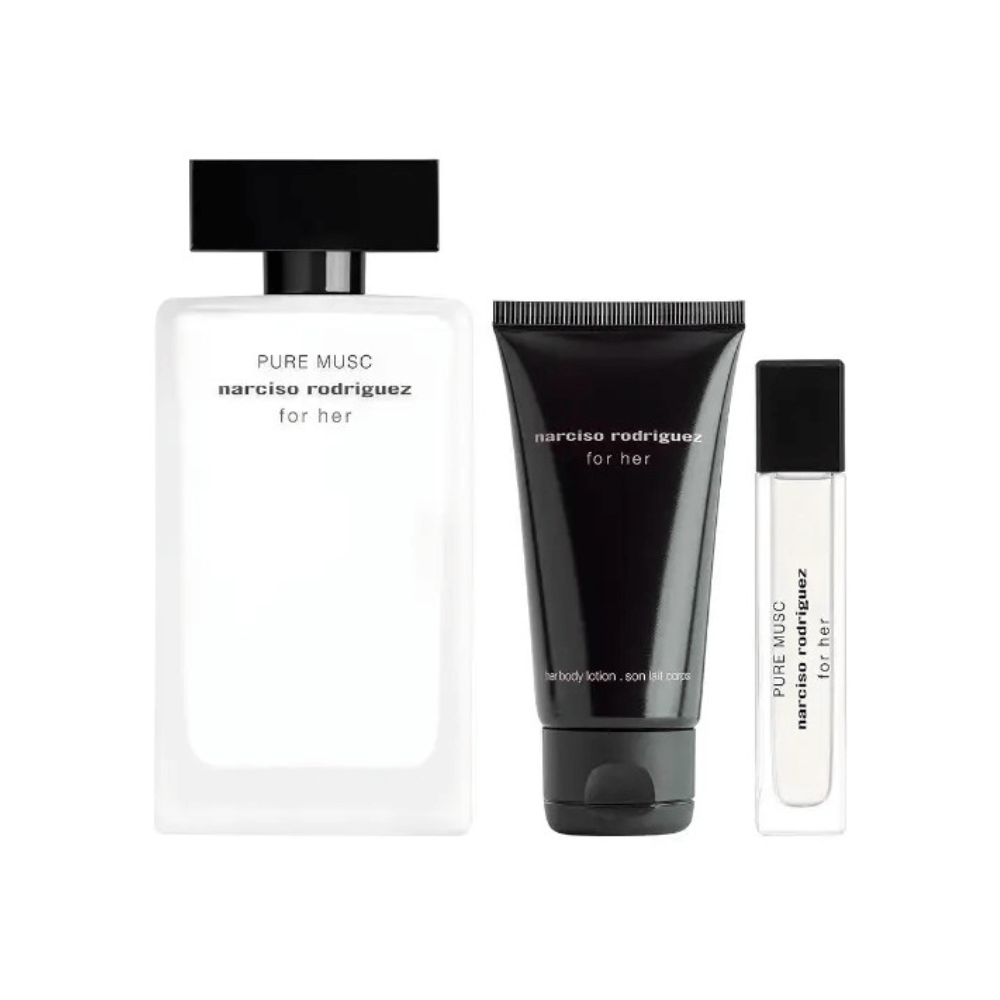 Narciso Rodriguez Kit For Her Pure Musc Eau de Parfum 100ml + Body Lotion 50ml + Travel Size 10ml Feminino