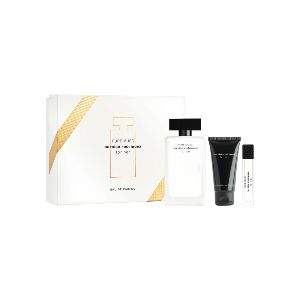 Narciso Rodriguez Kit For Her Pure Musc Eau de Parfum 100ml + Body Lotion 50ml + Travel Size 10ml Feminino