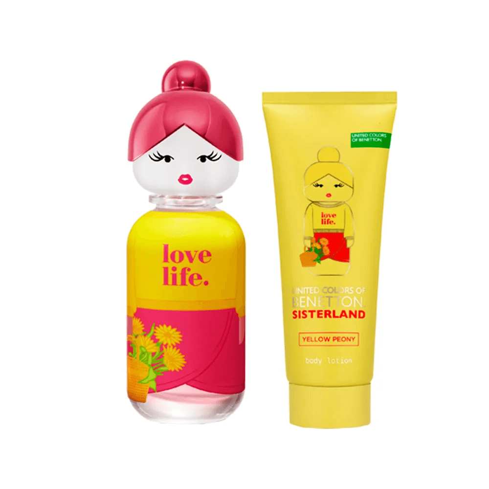 Benetton Kit Sisterland Yellow Eau de Toilette Feminino + Body Lotion