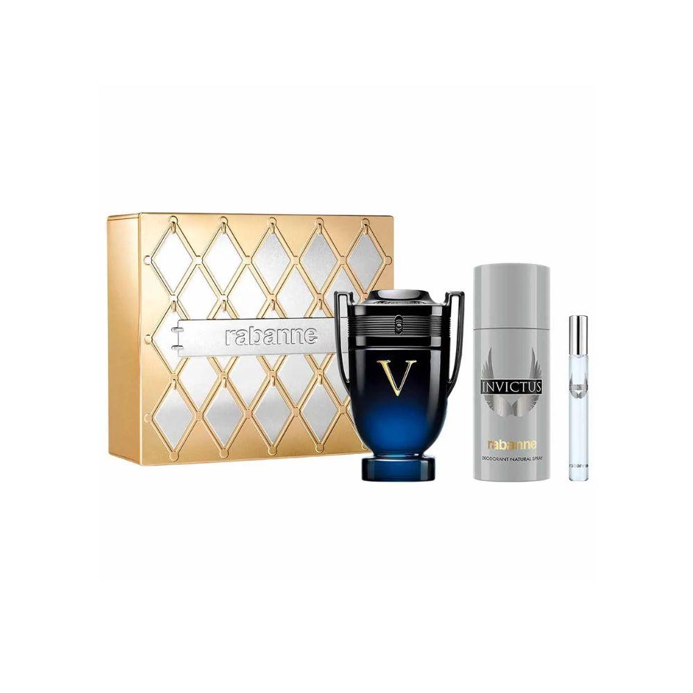 Paco Rabanne Kit Invictus Victory Elixir Masculino + Desodorante + Travel Size