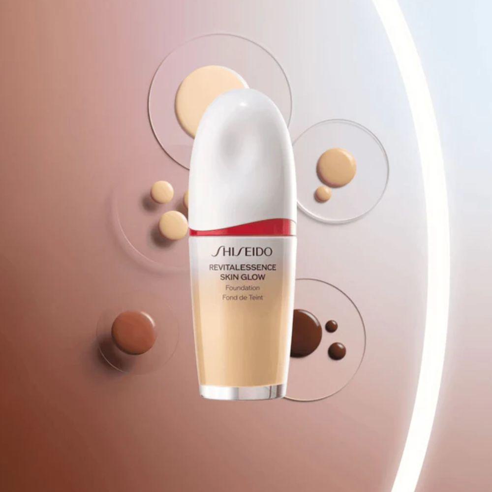 SHISEIDO Revitalessence Skin Glow セット SHISEIDO REVITAL ESSENCE SKIN GLOW FOUNDATION SPF30 220 - opaque