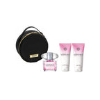 Versace Kit Bright Crystal Eau de Toilette Feminino + Shower Gel + Body Lotion + Necessaire