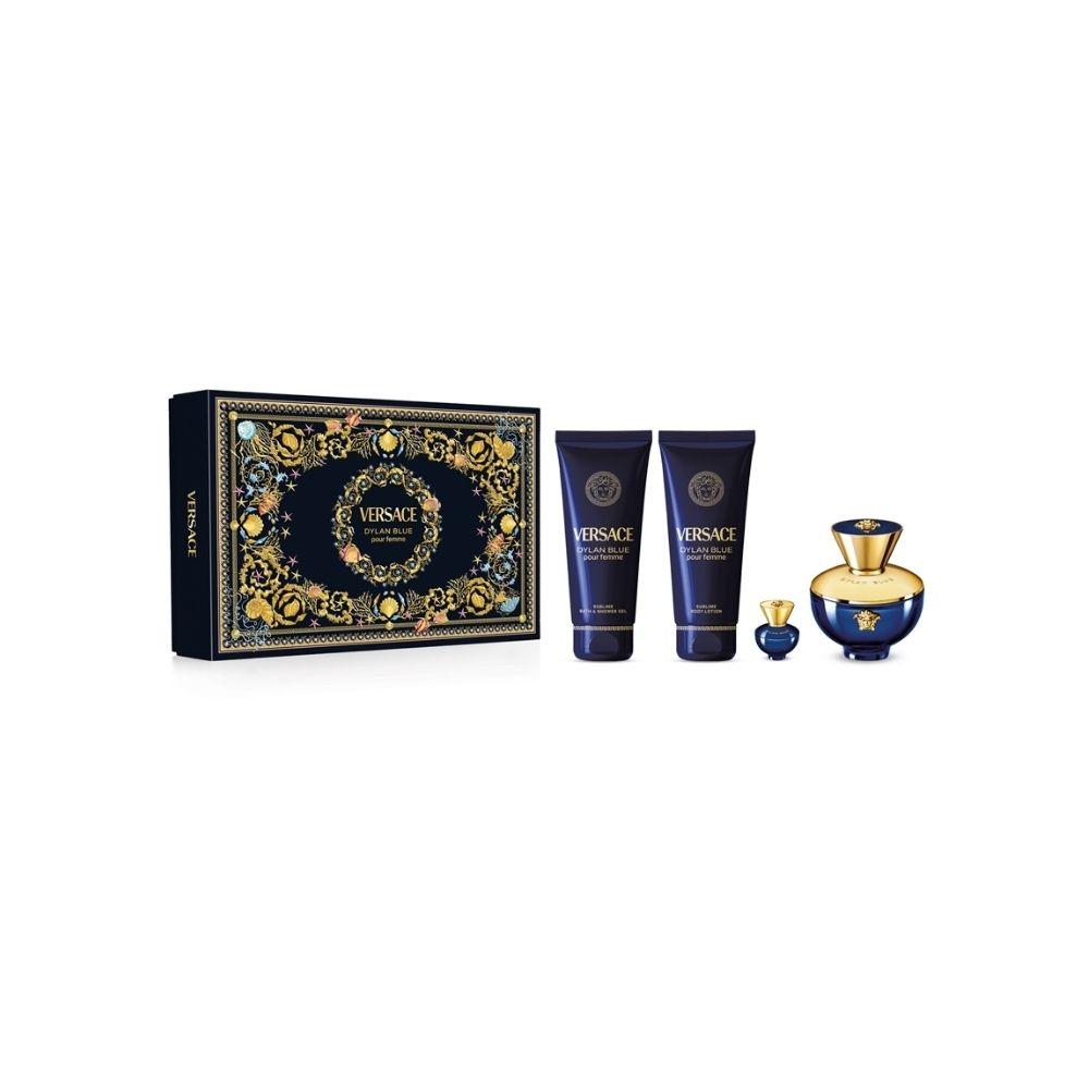 Versace Kit Dylan Blue Eau de Parfum Feminino + Body Lotion + Body Shower + Miniatura