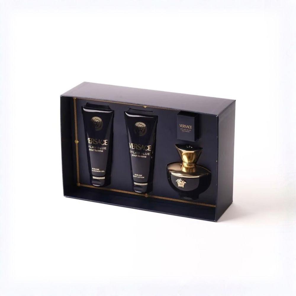 Versace Kit Dylan Blue Eau de Parfum Feminino + Body Lotion + Body Shower + Miniatura