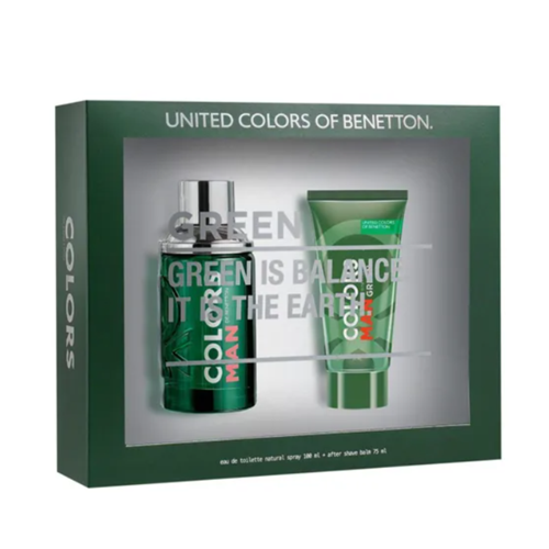 Benetton Kit Colors Green+After Shave Eau De Toilette Masculino