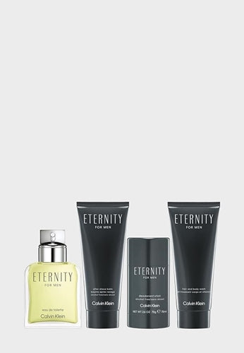 Calvin Klein Kit Eternity+After Shave Balm+Deodorant Stick+Body Wash Eau de Toilette Masculino