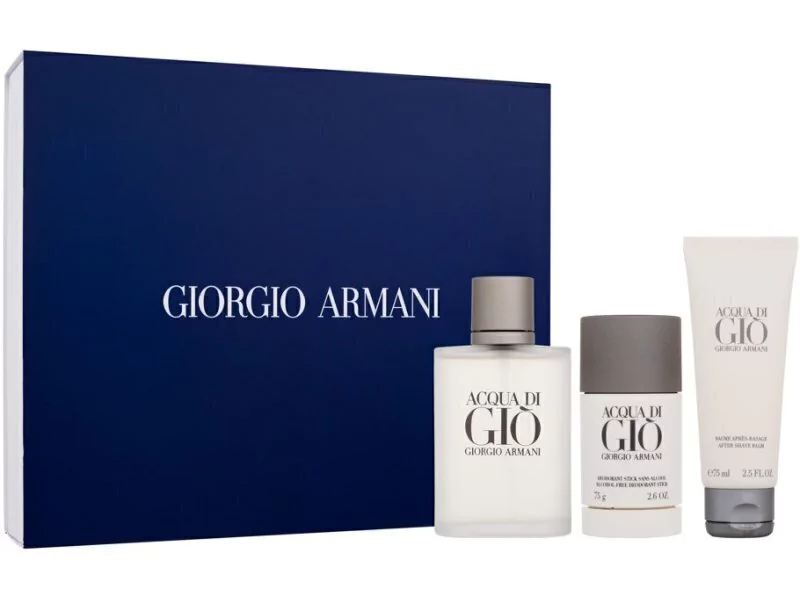 Giorgio Armani Kit Acqua Di Gio+After Shave+Gel Douche Eau De Toilette Masculino